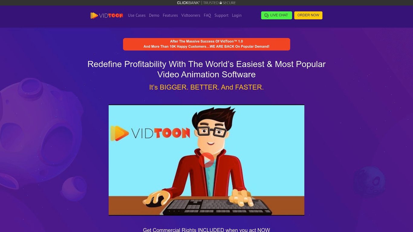 VidToon 2.1 - Drag and Drop Animated Videos Maker 