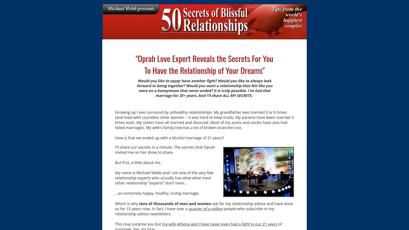 50 Secrets Of Blissful Relationships.