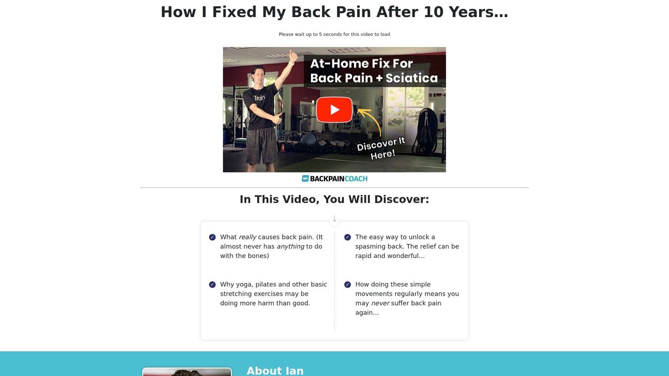 My Back Pain Coach: Huge Commissions in a Huge Market