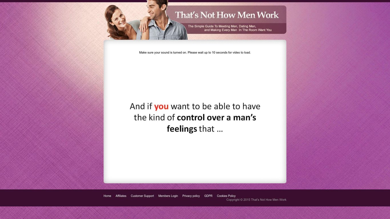 That's Not How Men Work - NEW Offer for Women