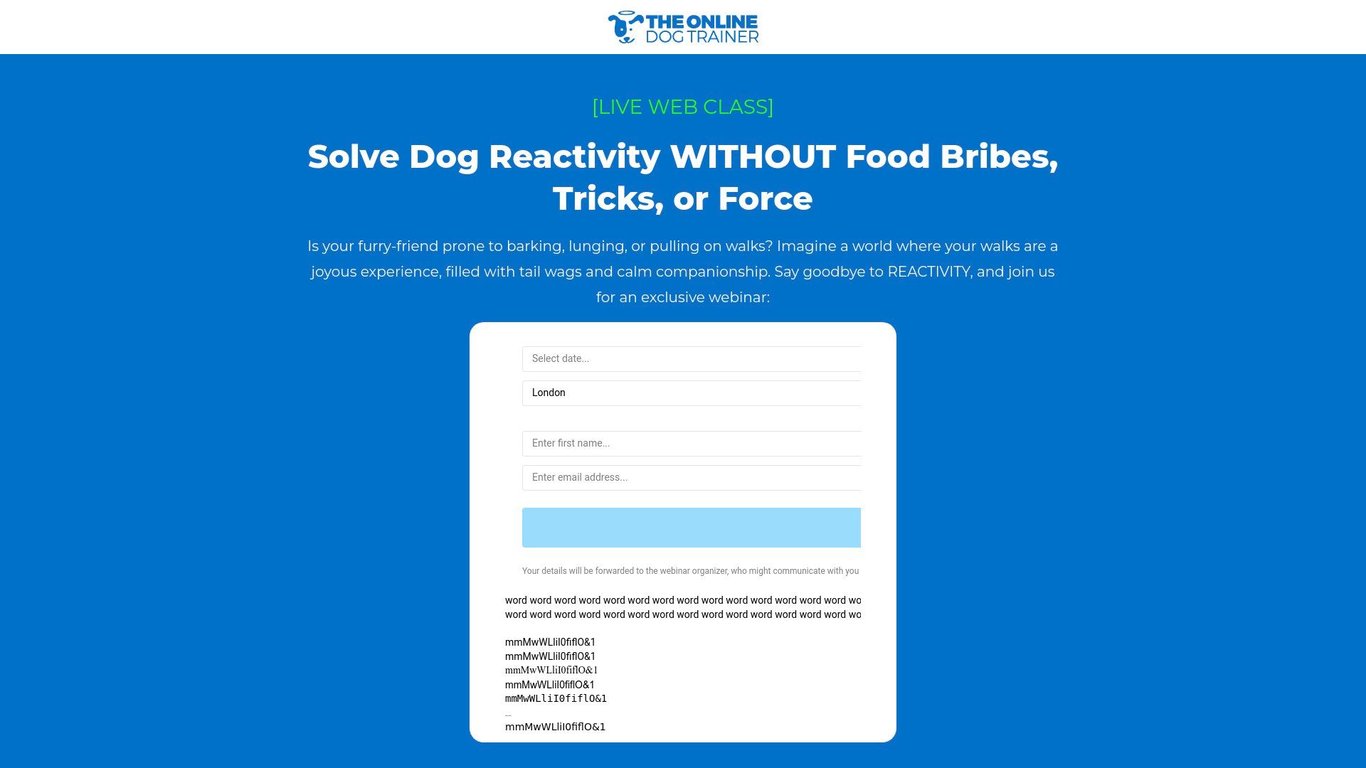 Solve Dog Reactivity AutoWebinar - Tames The World's No.1 Dog Problem