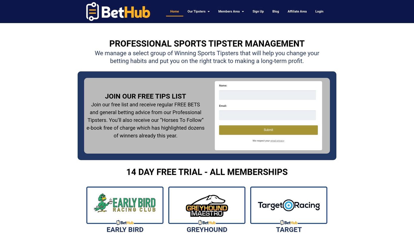 BetHub - Professional Sports Tipster