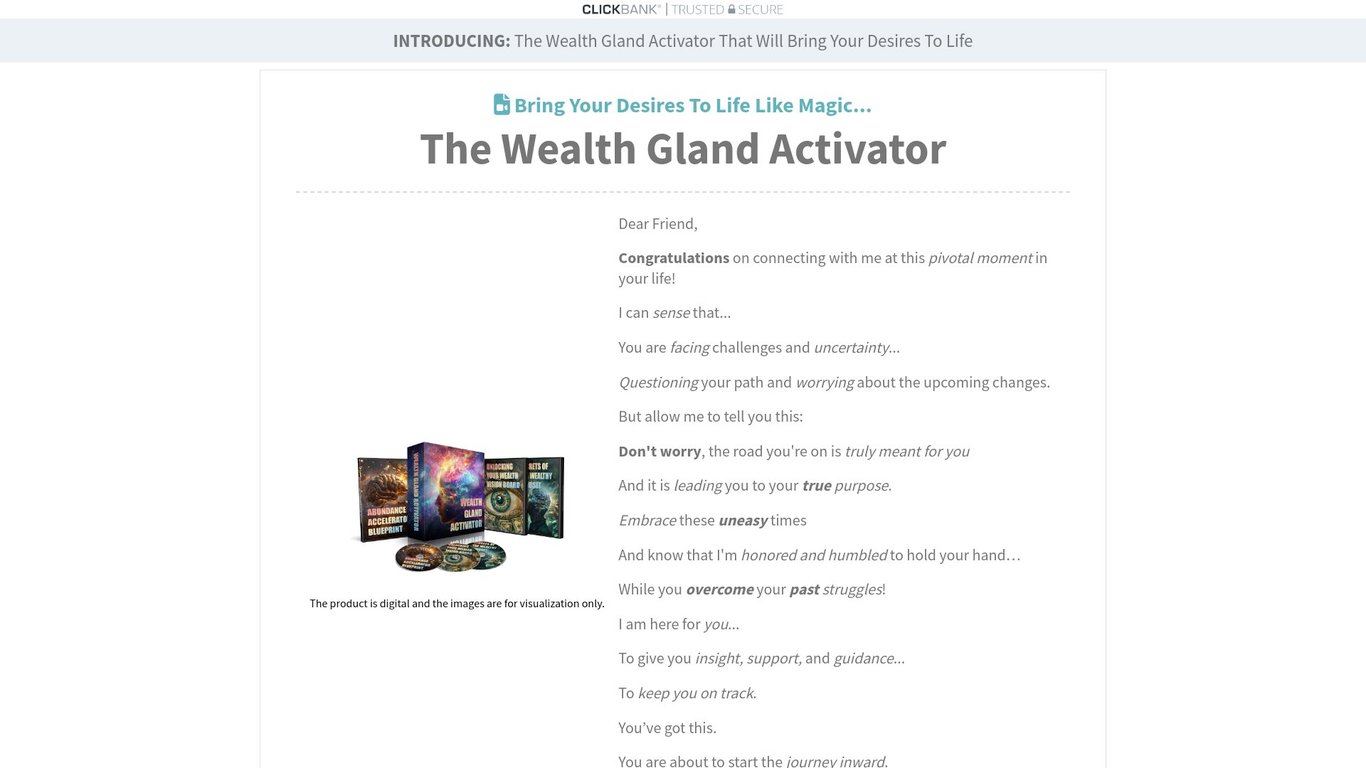 Wealth Gland Activator - Brand New Wealth Manifestation Angle!