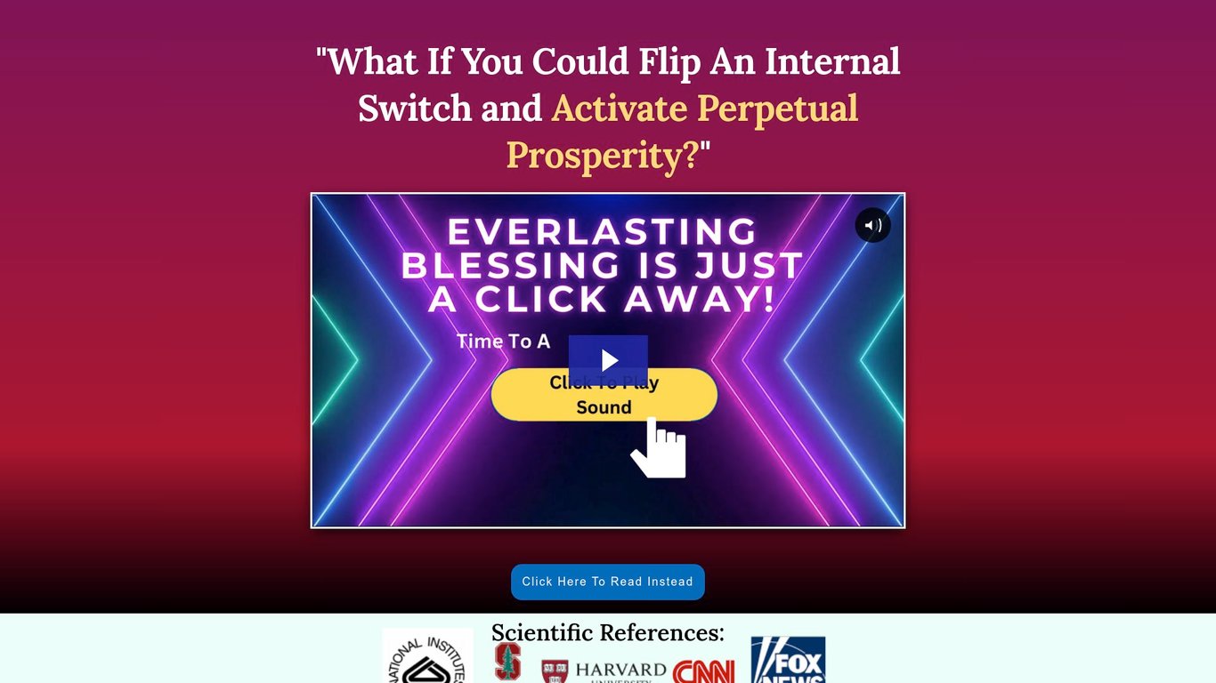 Perpetual Manifestation - Brand New VSL Optimized For Conversions!