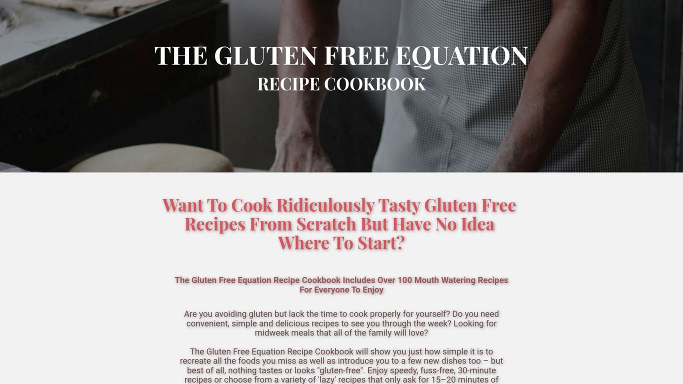 The Gluten Free Equation Recipe Cookbook 2.0