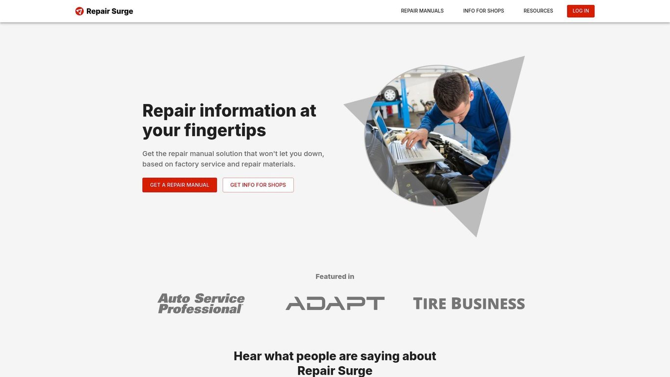 RepairSurge Online Auto Repair Manuals