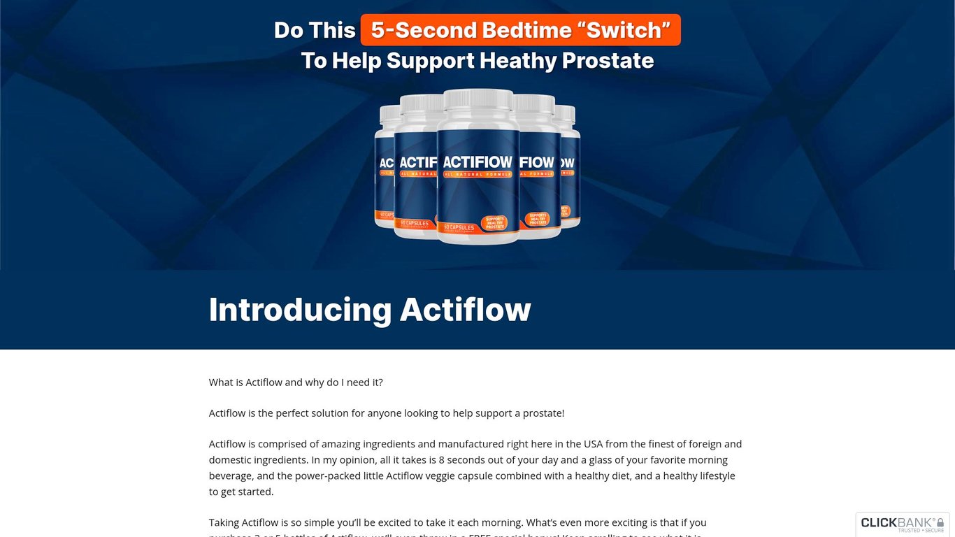 ACTIFLOW - New #1 Prostate Monster