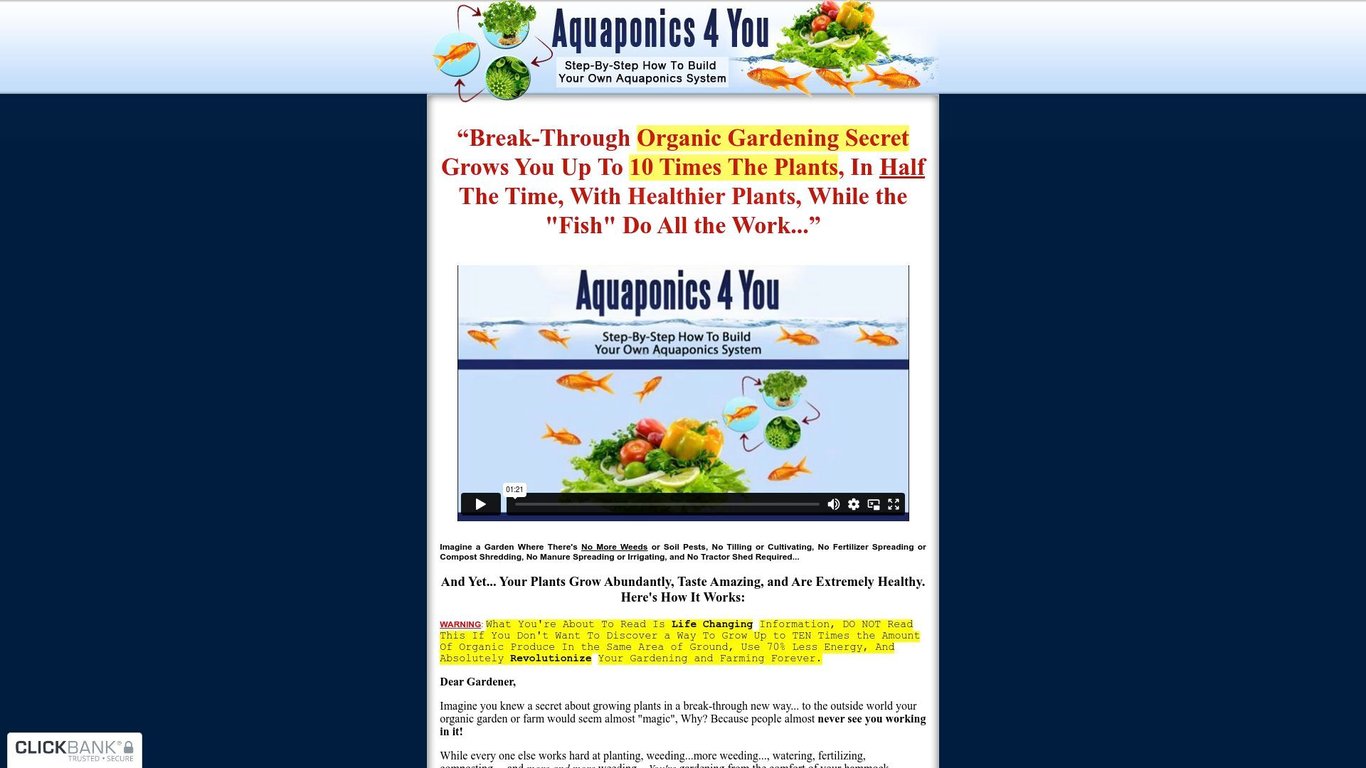 Aquaponics 4 You ~ 7.39% Conversions