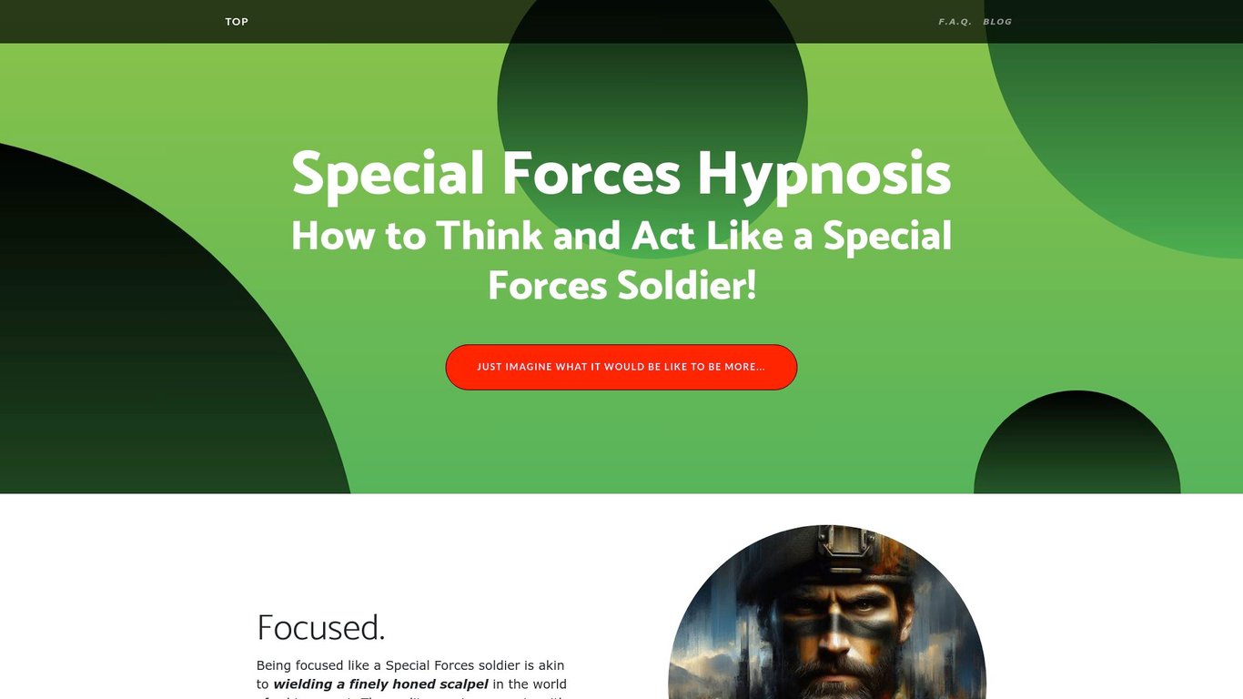 NEW -Special Forces Hypnosis self-improvement product. 75% Commission!