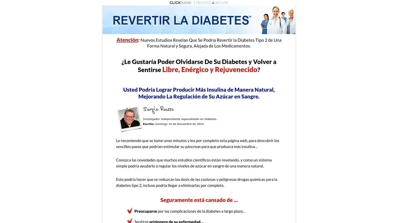 Revertir la Diabetes Tipo 2 y Pre-diabetes, Controle Diabetes Tipo 1.