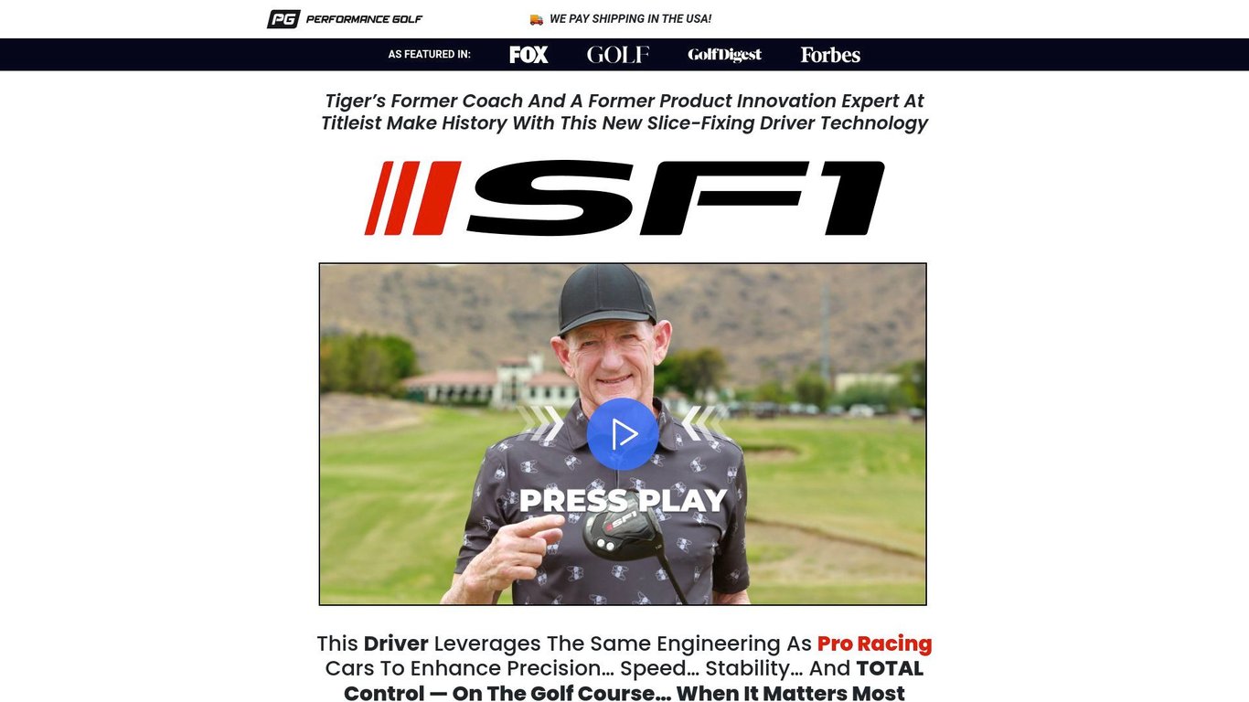 Performance Golf - SF1 Driver - NEW Offer on Clickbank with High EPCs!