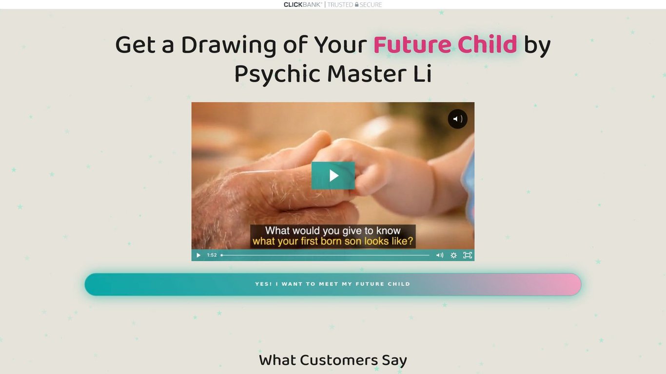 Master Li's Future Child Sketch - New Unique Psychic Drawing Offer!