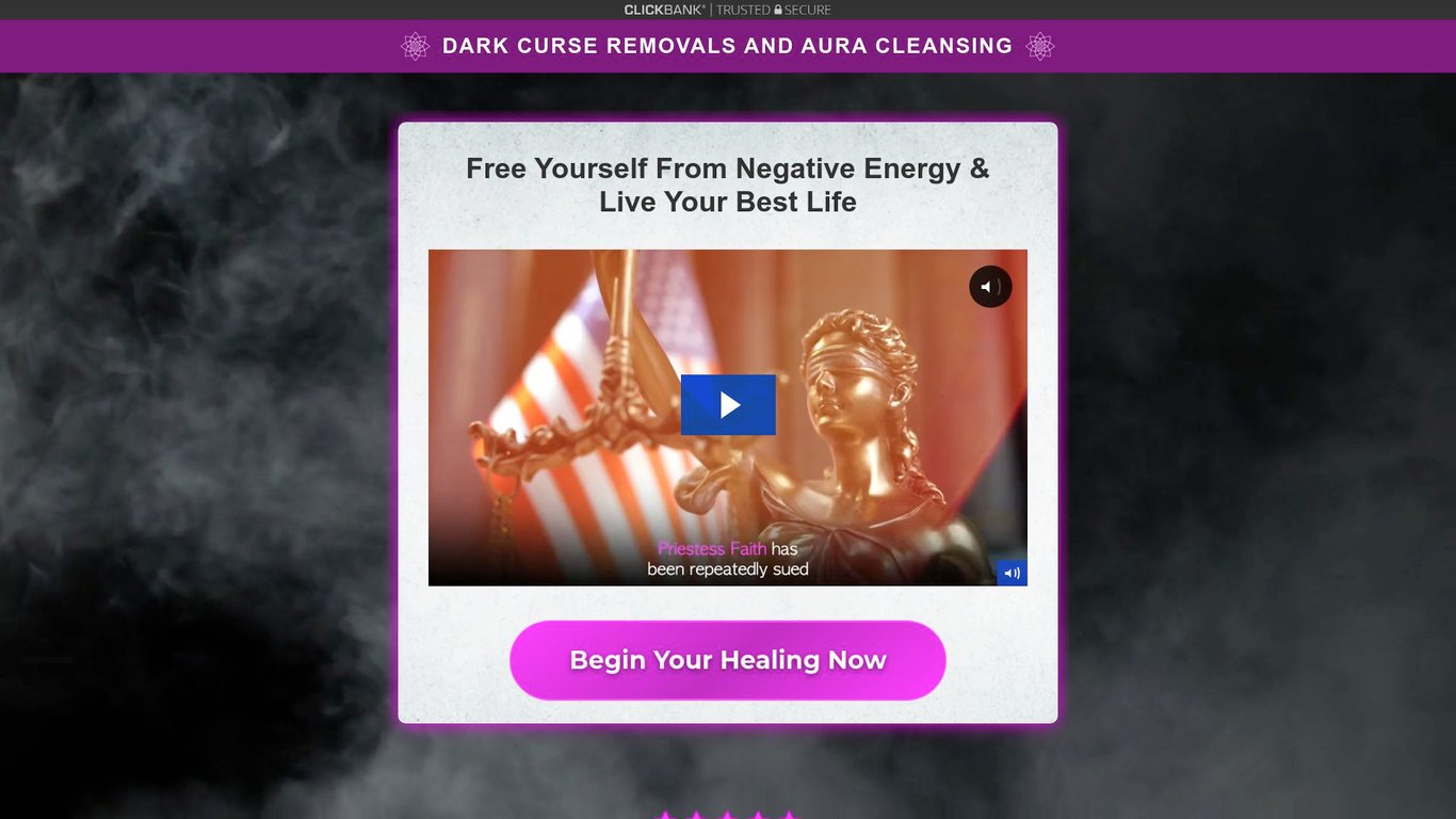 Priestess Faith's Curse Removal, Dark Energy Healing & Aura Cleansing