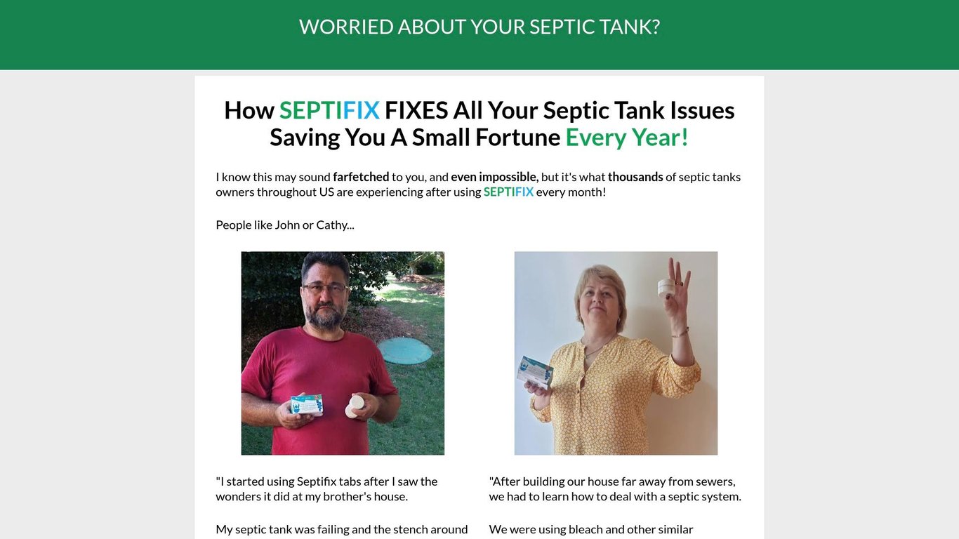 SEPTIFIX - The #1 Septic Tank Treatment in US - Huge Niche & $$$!