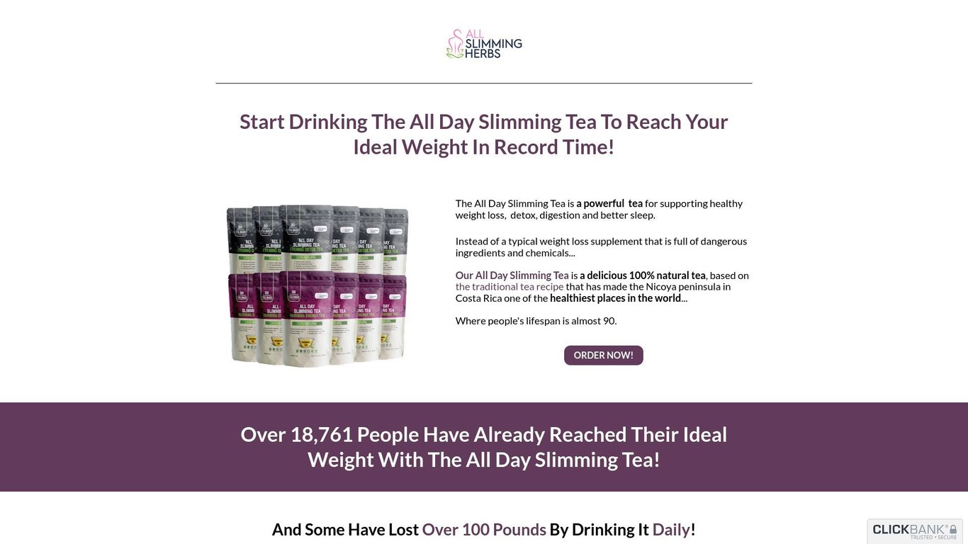 All Day Slimming Tea - Our NEW 2024 VSL Will Make You Rich!!