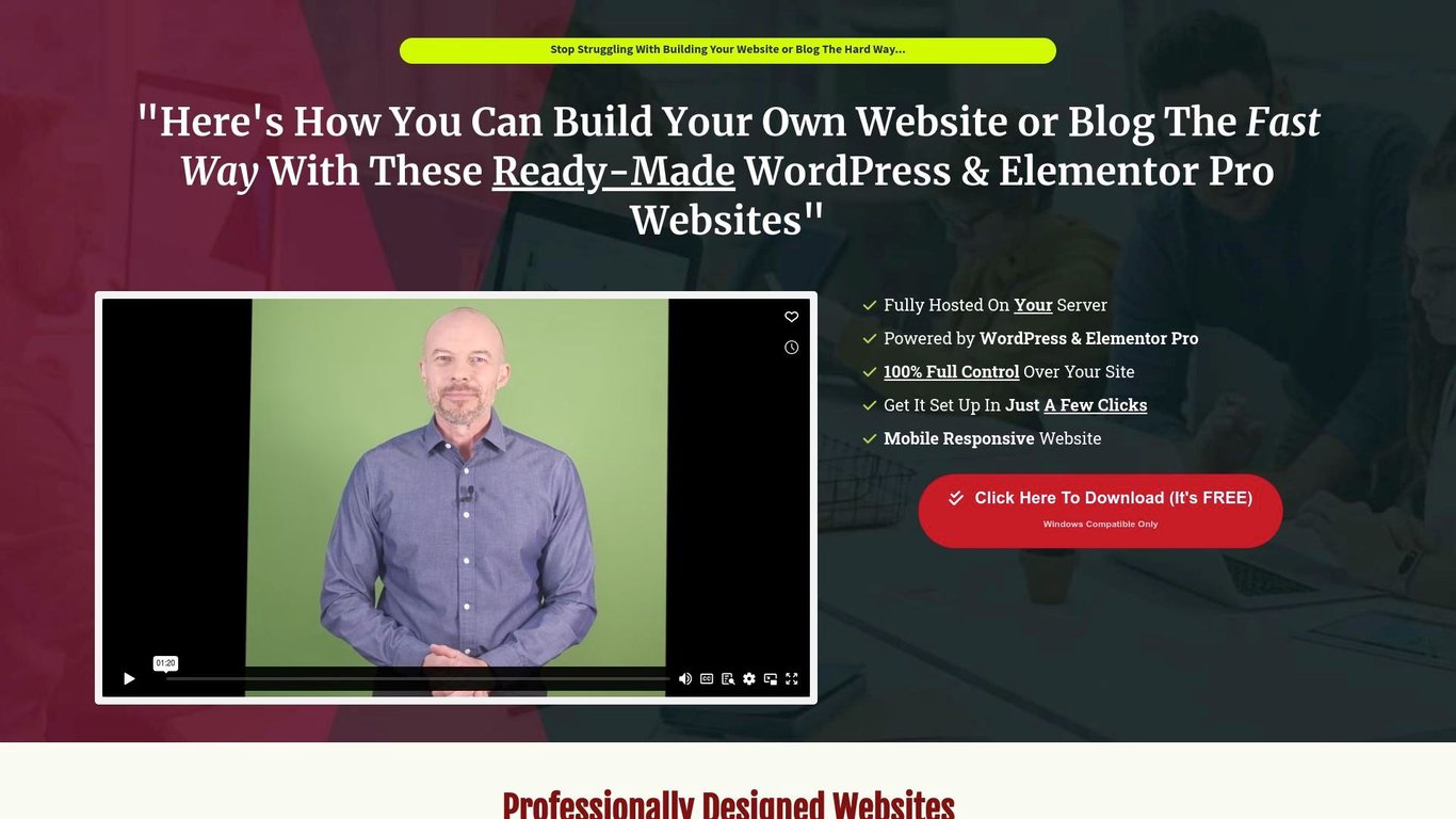 WordPress-Elementor Ready-Made Websites