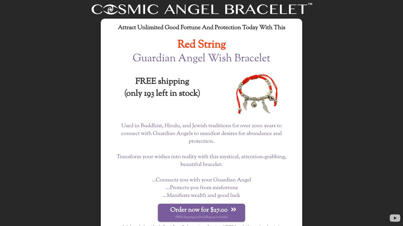 Gorgeous Guardian Angel Bracelet Offer with Full Funnel! 75% for you!