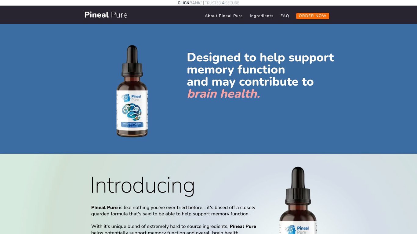 Pineal Pure -  Brand New Brain Health Supplement for Q4 2024!