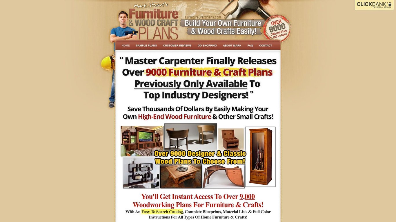 Furniture Craft Plans - Get $78.90 Per Sale - Highest Comms!