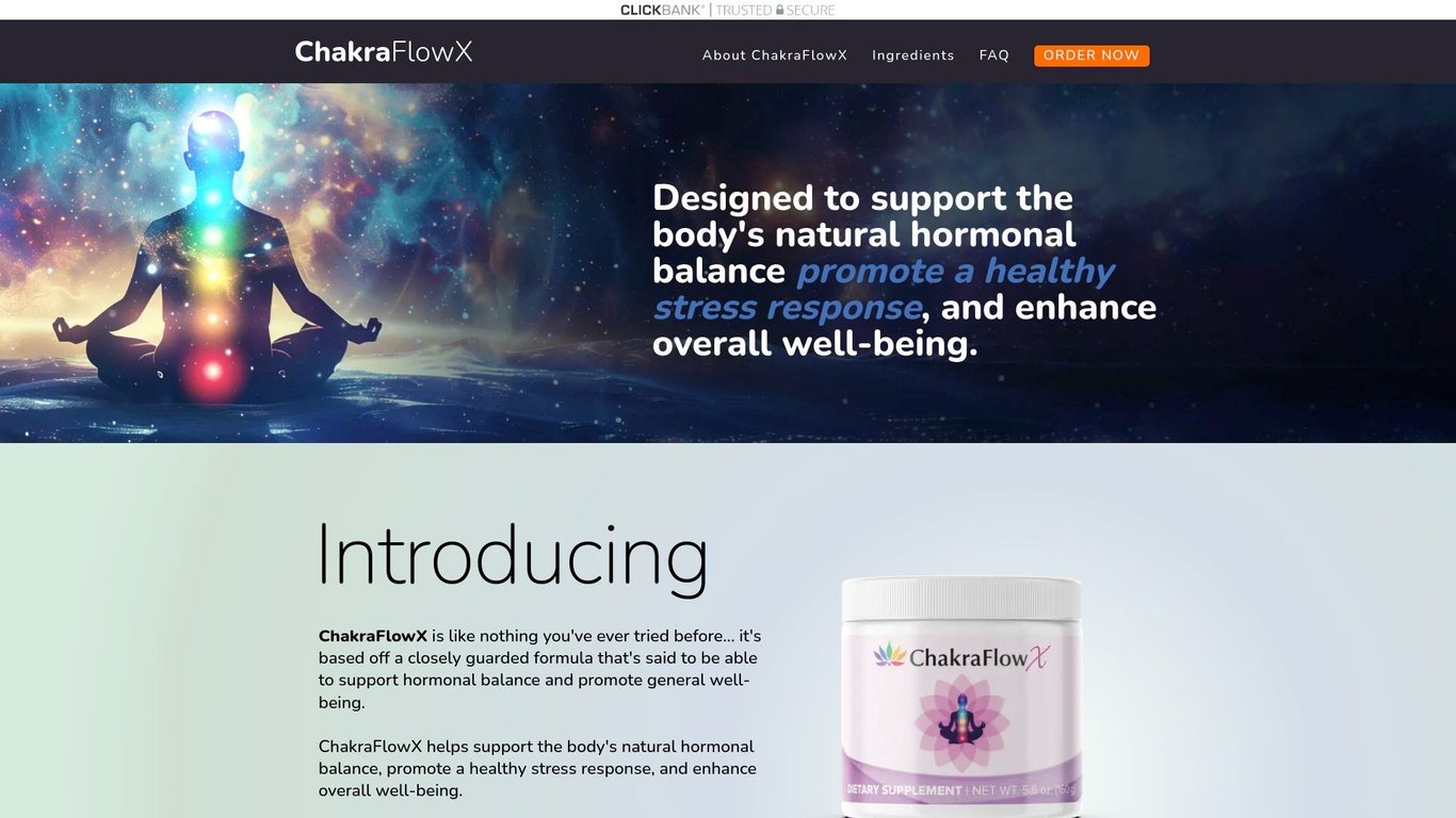 ChakraFlowX - Unblock your energy chakras with our new supplement!