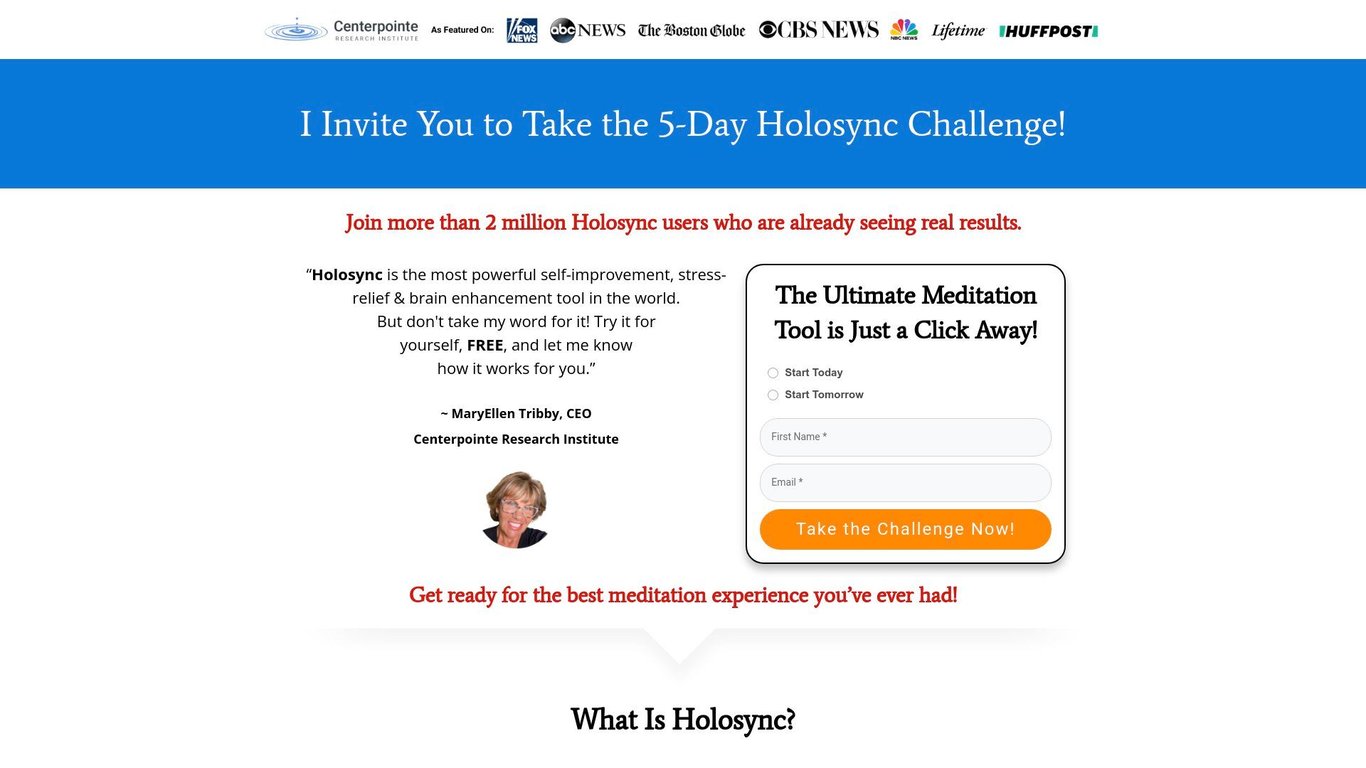 The Holosync 5-Day Meditation Challenge - TOP CONVERTER