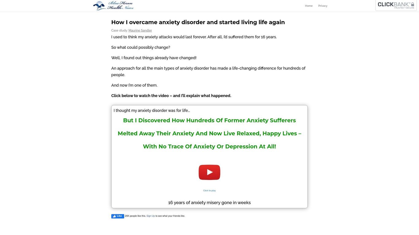 Anxiety Disorder - Blue Heron Health News