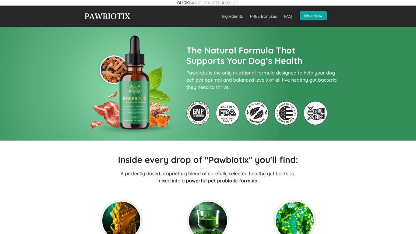 Pawbiotix - Unique Pet Probiotic Formula