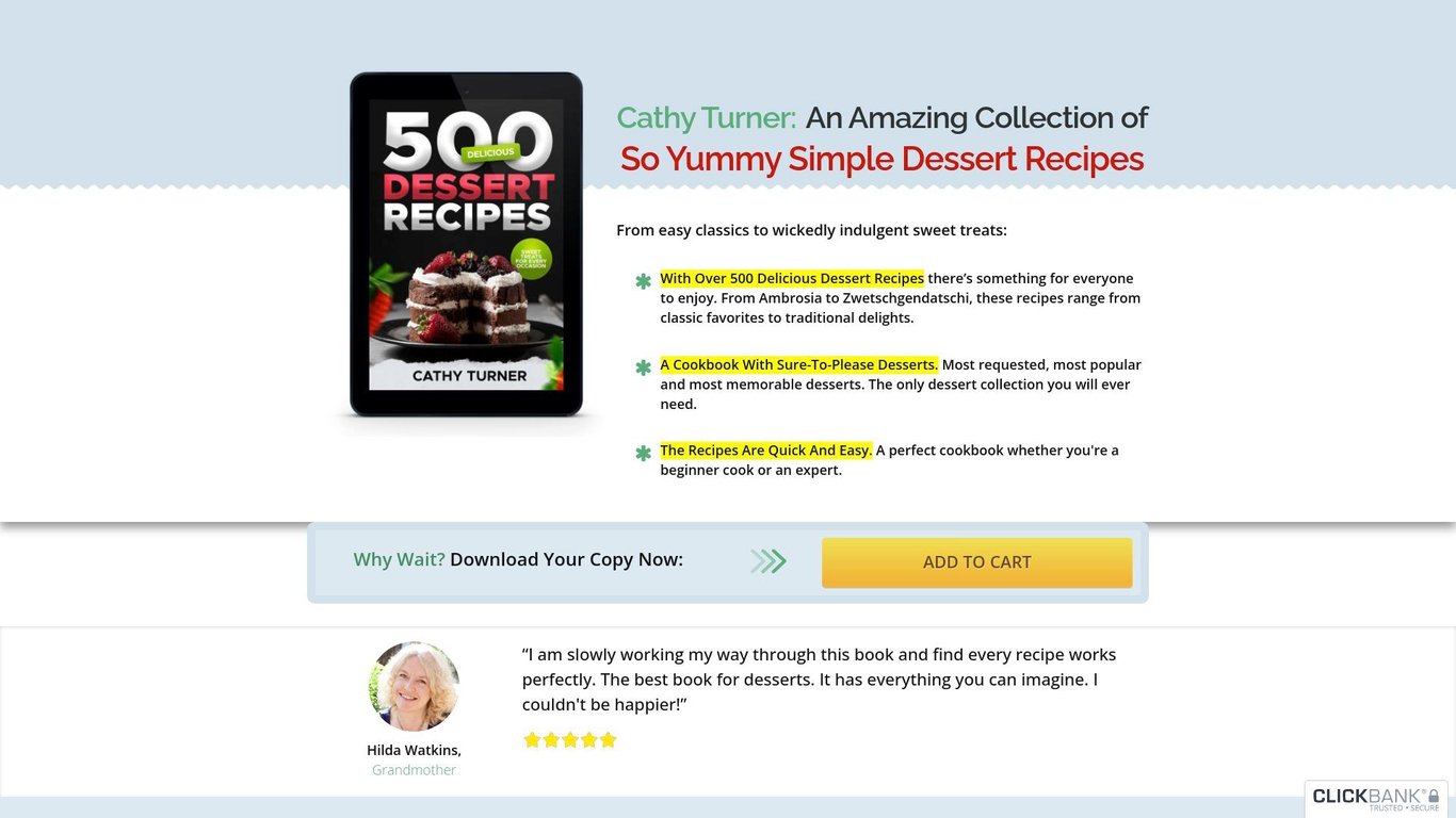 500 Delicious Dessert Recipes E-Book