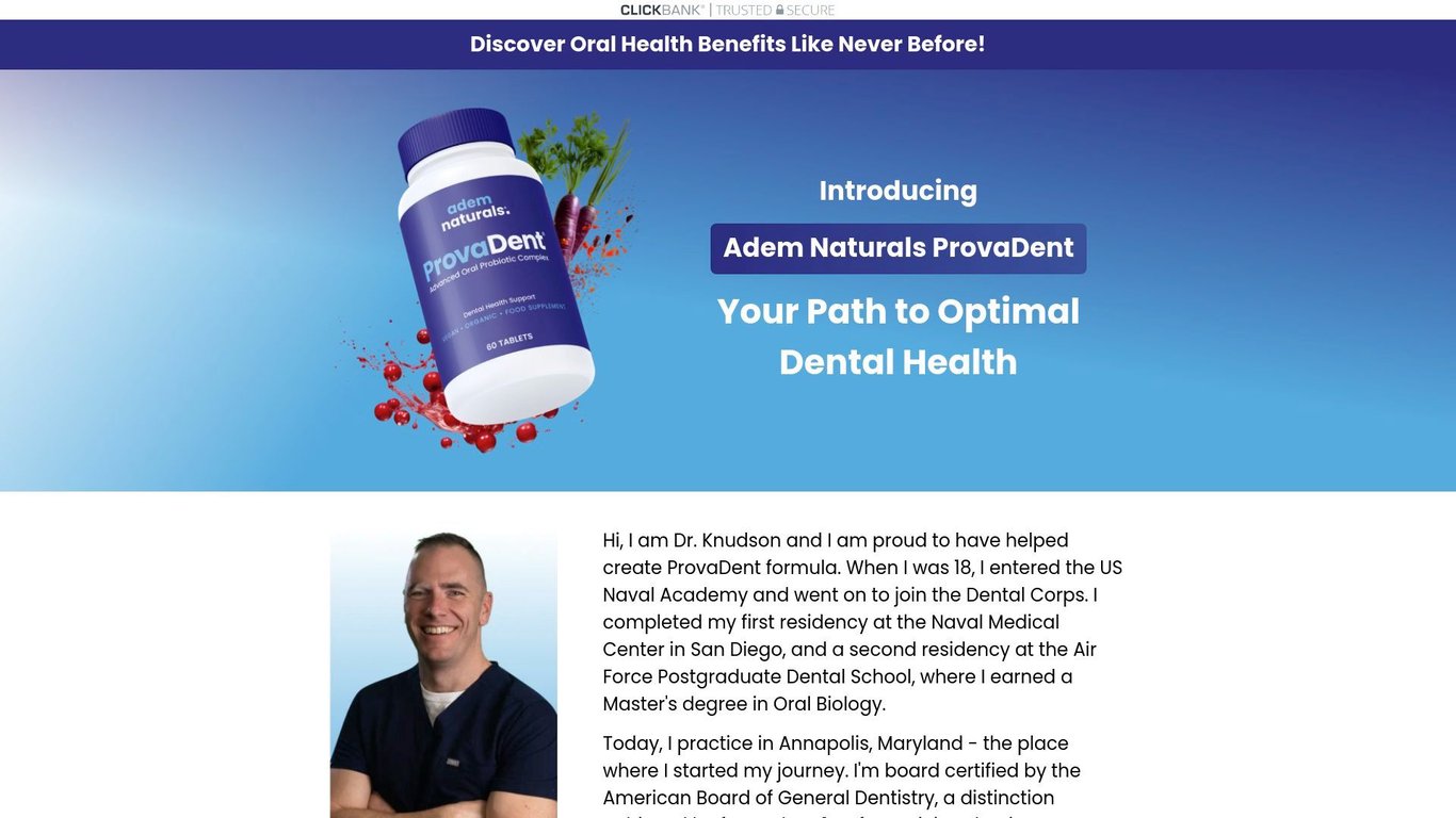 ProvaDent - NEW Doctor Endorsed Dental Offer - $4+ EPC