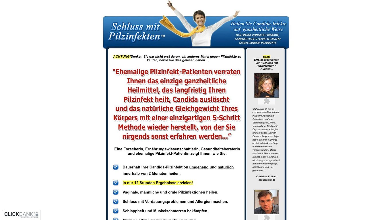 Schluss mit Pilzinfekten (TM)~ Yeast Infection No More (TM) In German!