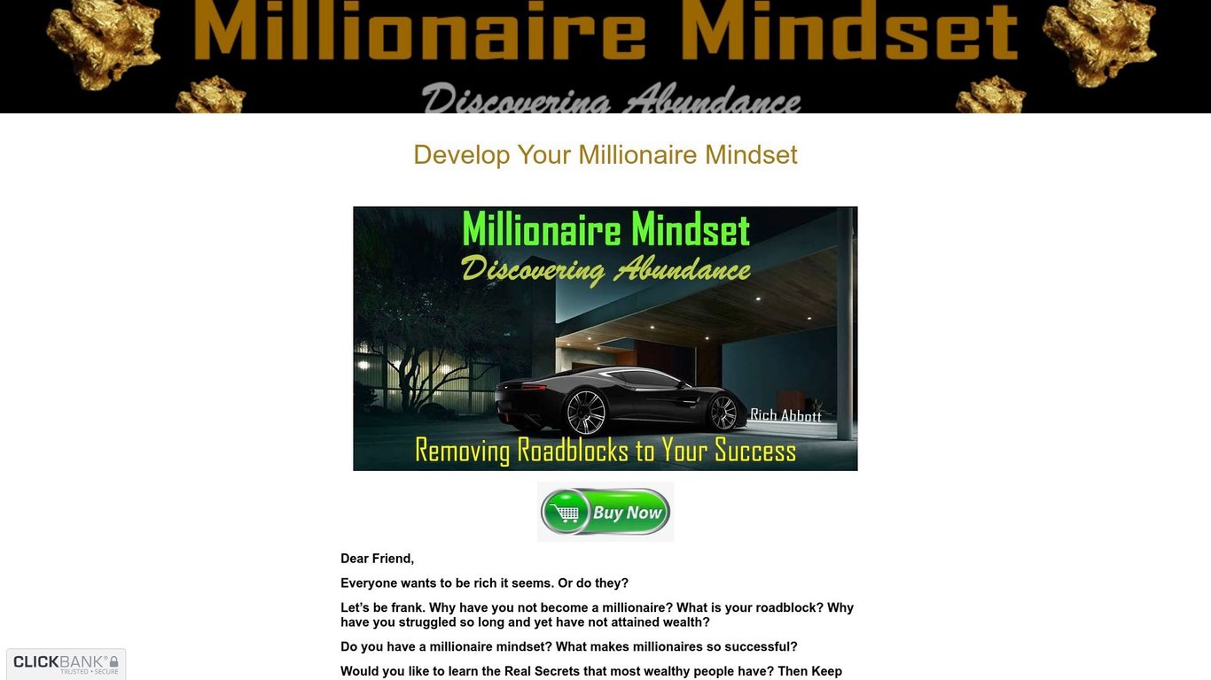 Millionaire Mindset - Discovering Abundance