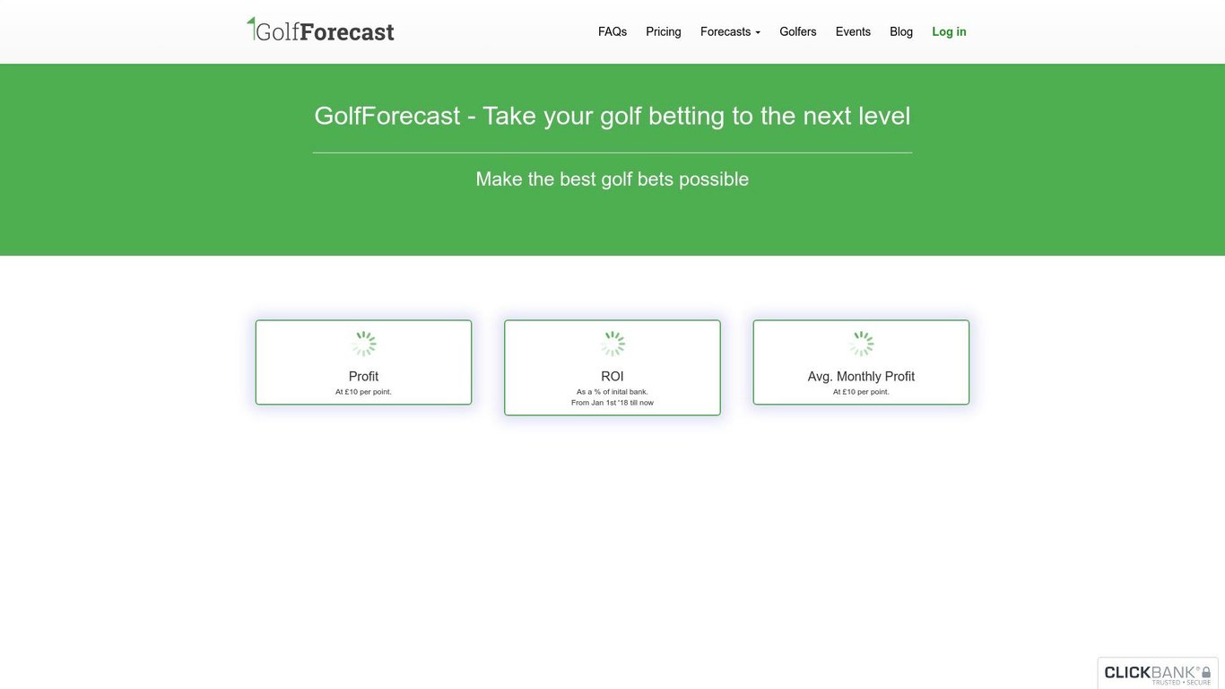 GolfForecast - ML based golf betting tips