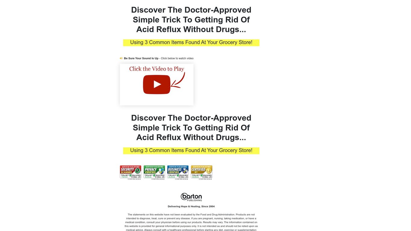 Heartburn & Acid Reflux Remedy Report - $50 Bonus Offer!