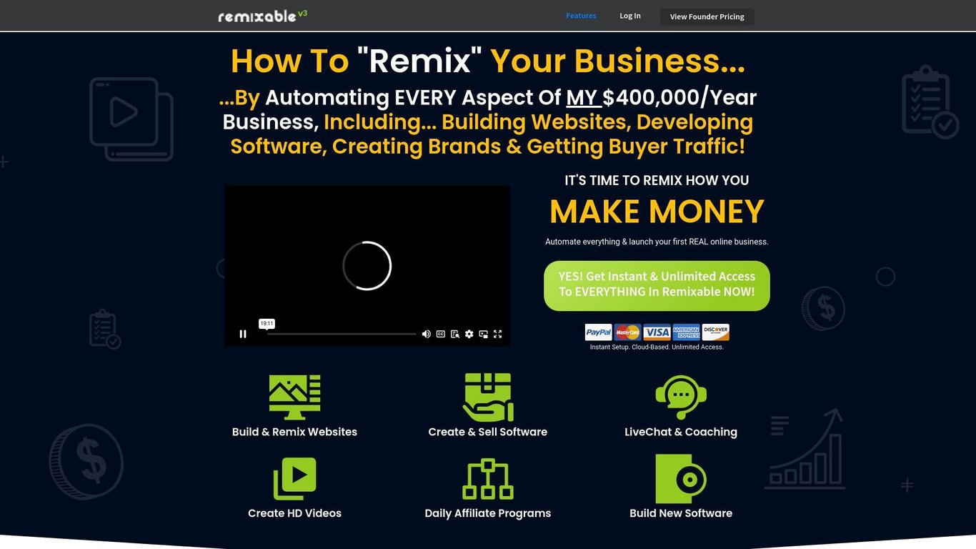 Remixable - $250k spent. $14k Promos. Make $230 Per Sale