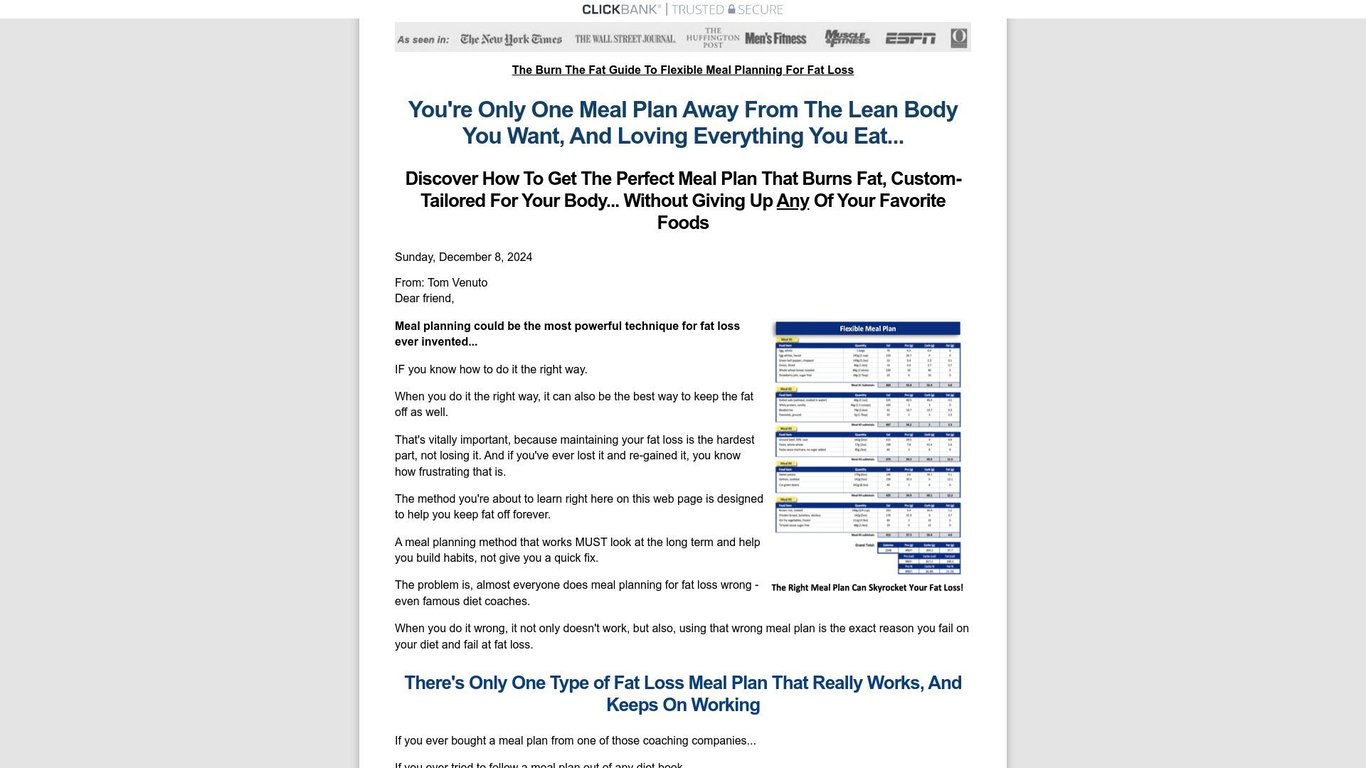 Burn The Fat Guide To Flexible Meal Planning And TNB Turbo (new)