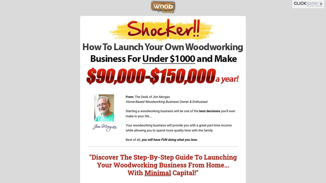 WoodProfits - $80 Per Sale - New Copy Doubles Conversions!