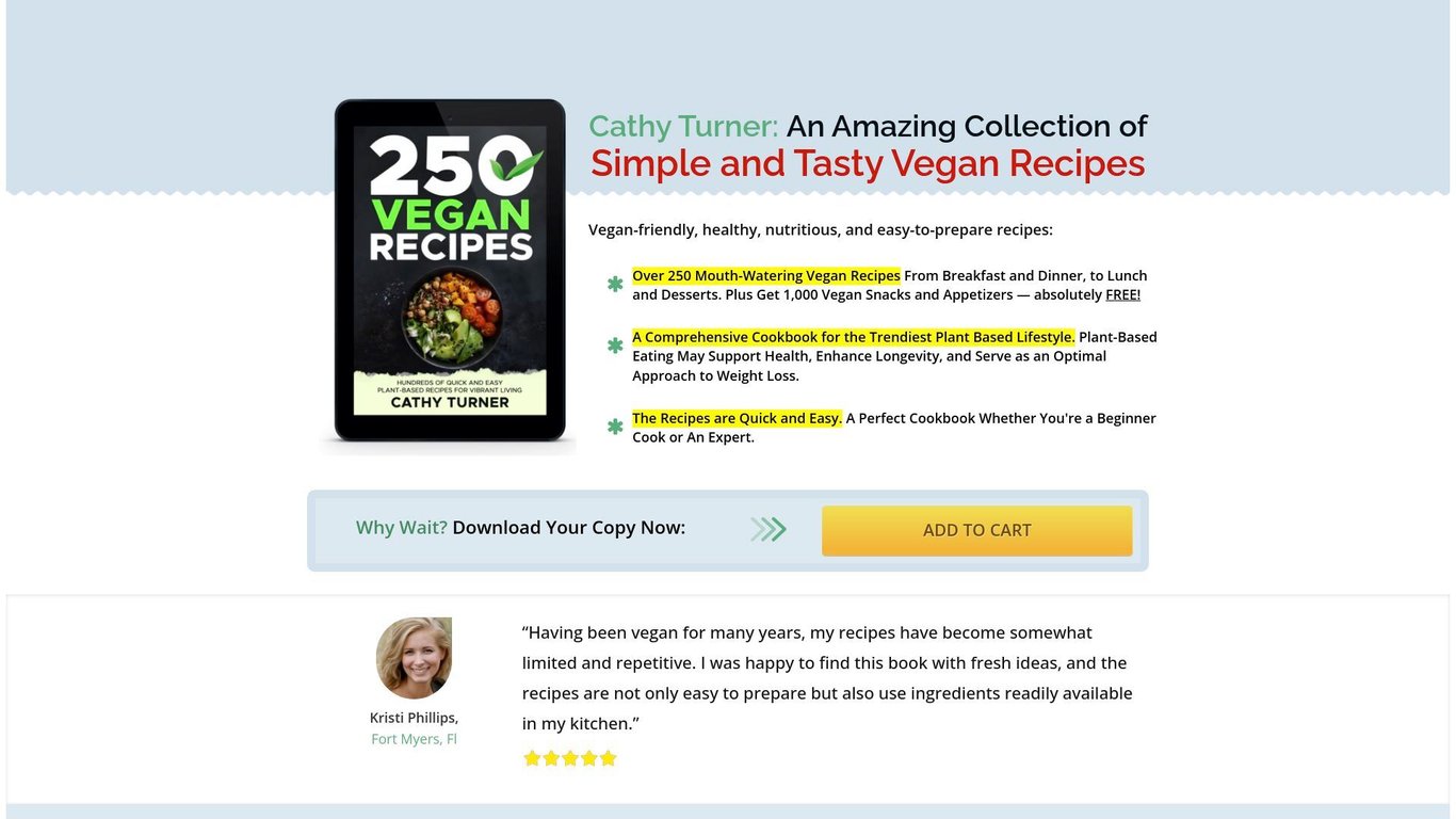 250 Vegan Recipes Ebook