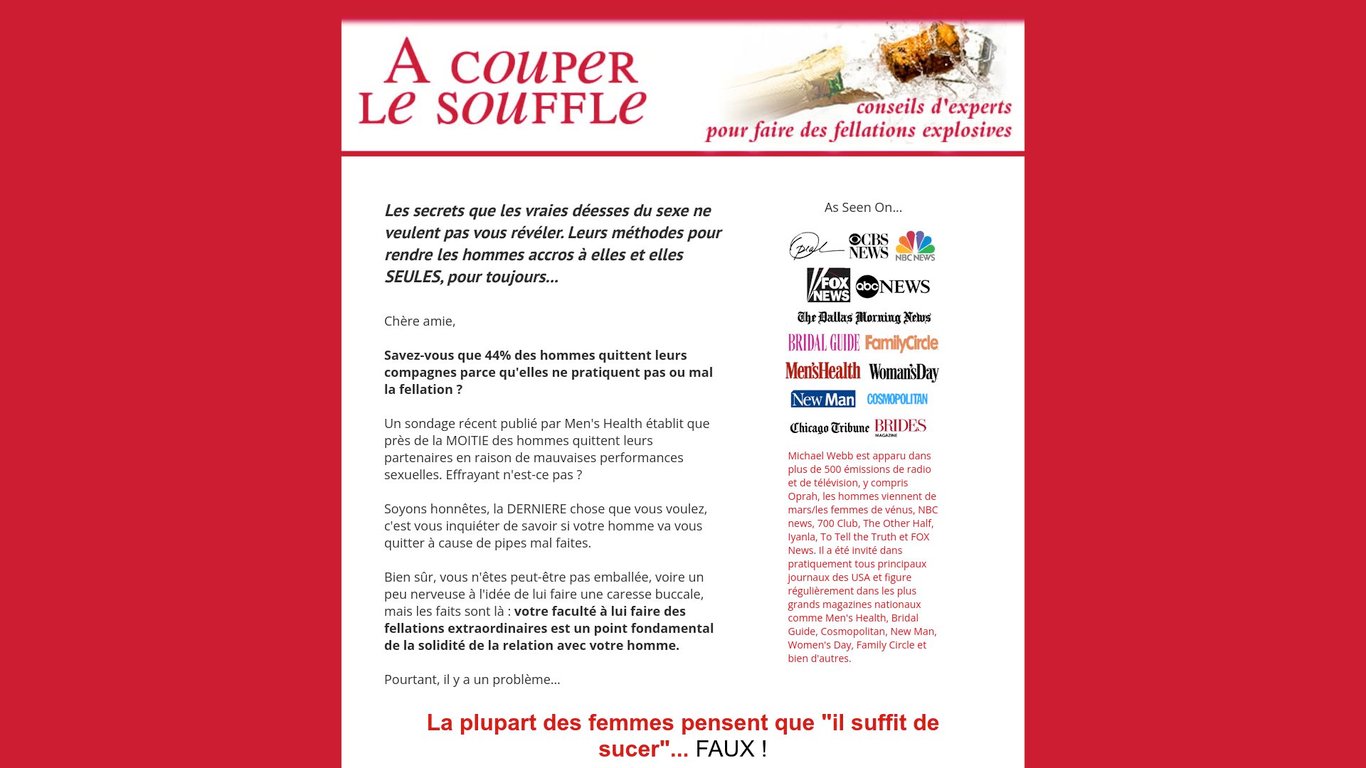 A Couper le Souffle - Conseils d'experts pour faire des fellations