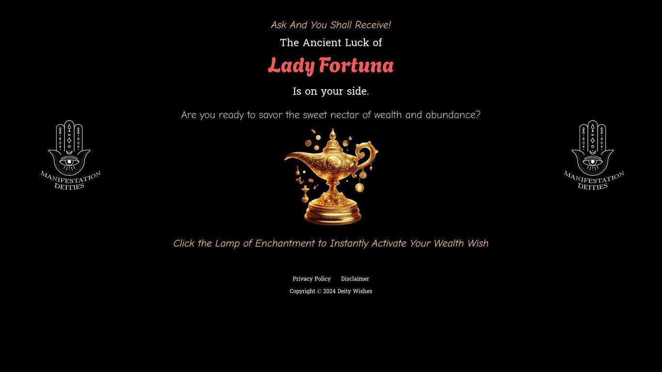 2.0 Hot 2023 Wealth Genie Lady Fortuna (NEW CONCEPT, High EPC)