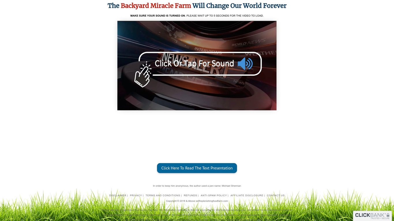 The Backyard Miracle Farm - This Offer Will Drop Like A BOMB