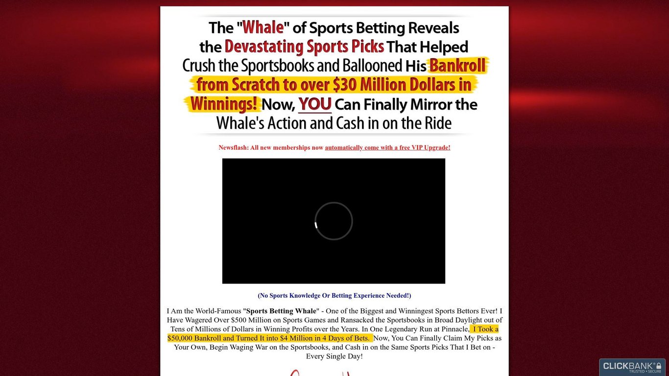 The Whale Won $30+ Million Betting On Sports! $500 Monthly Recurring!