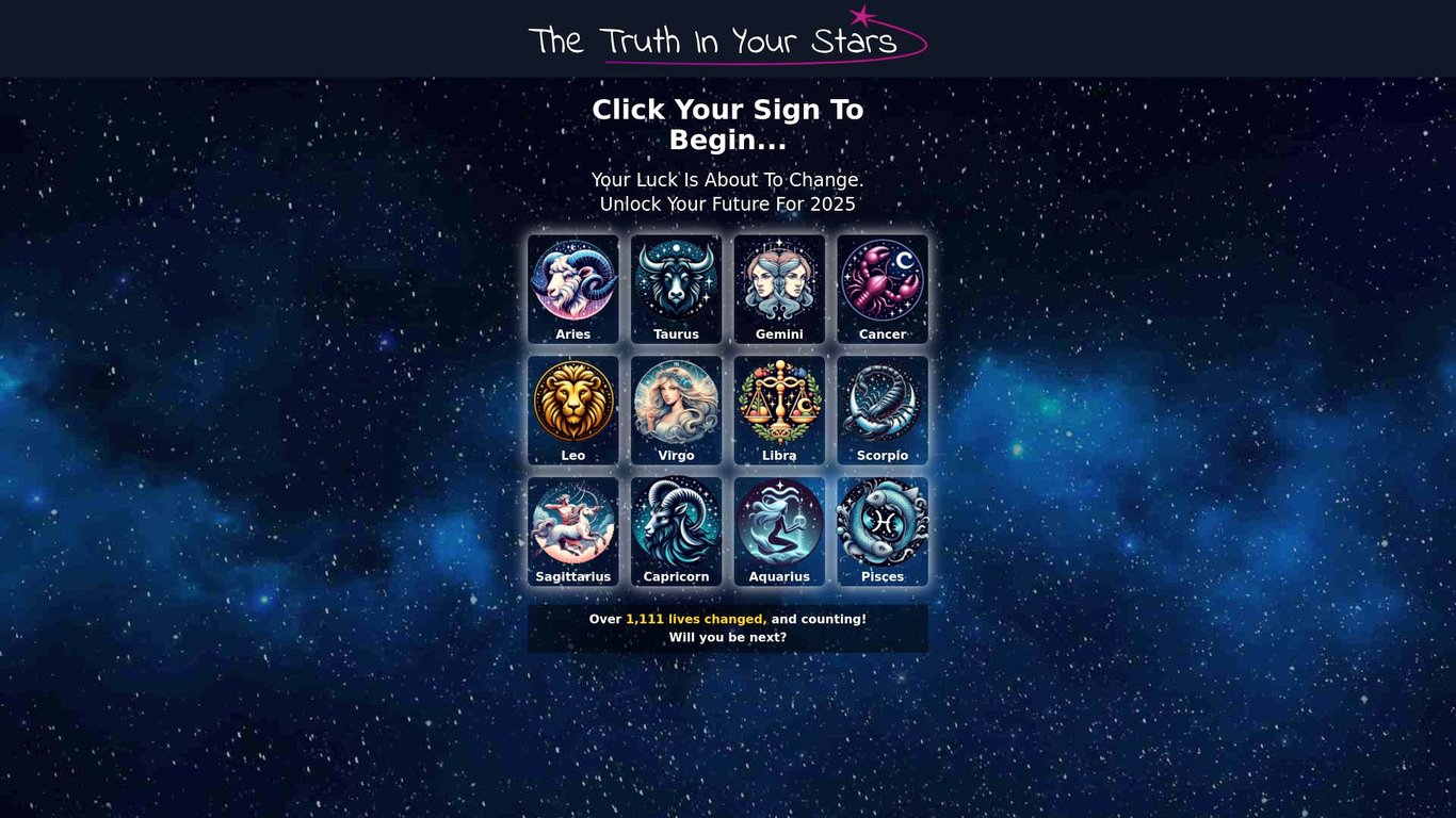 The Truth In Your Stars - RECURRING COMMISSIONS, Fully Interactive VSL