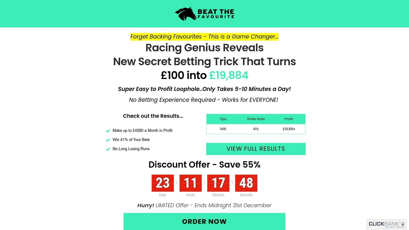 New! Racing Filter Horse Racing Launch (Starts Monday 26th August!)