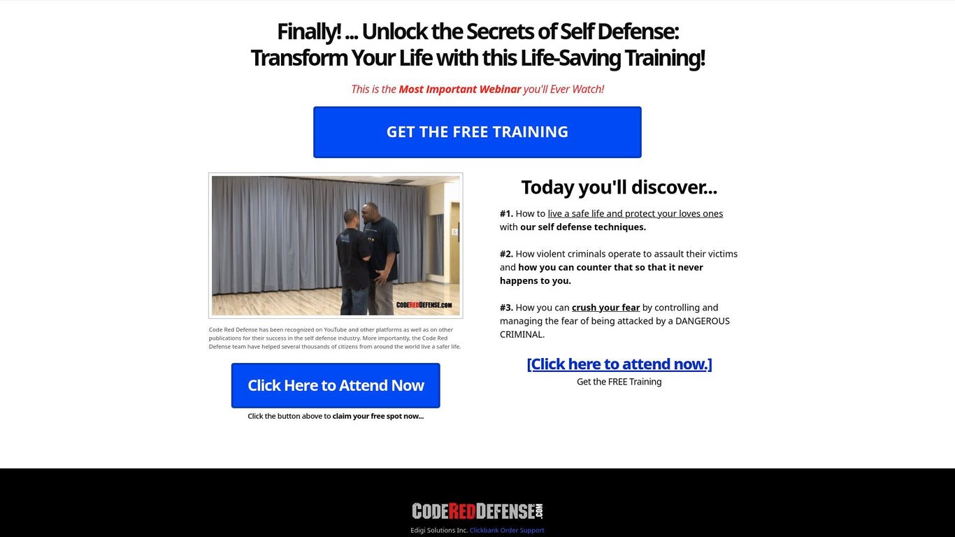 Self Defense Mastery Program