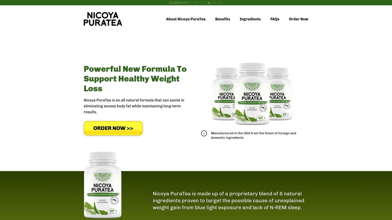 Nicoya PuraTea – The Hottest Weight Loss Offer for the New Year!