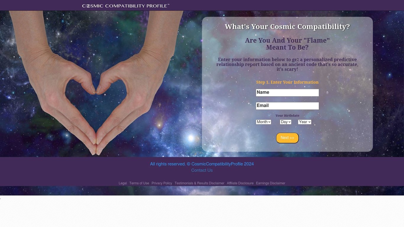 Personalized Cosmic Compatibility Profile - 75% commissions