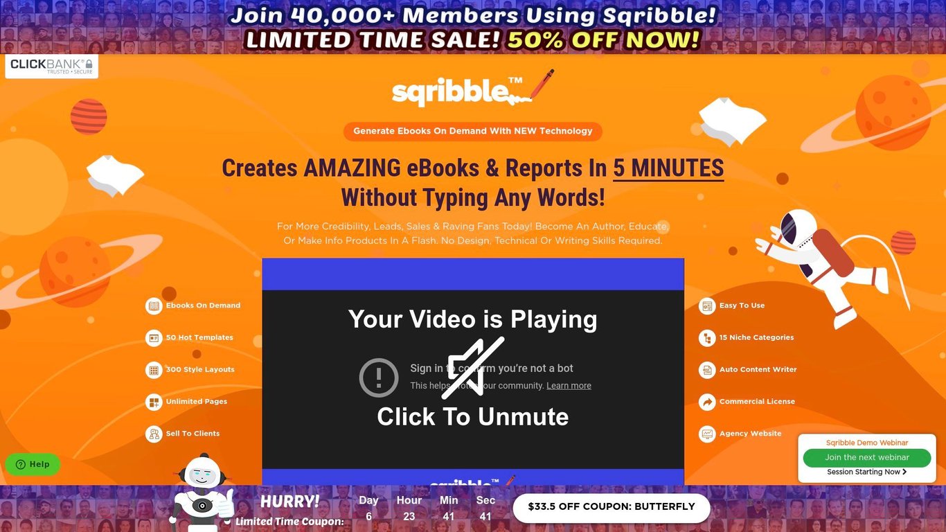 Sqribble 2024 | Worlds #1 eBook Creator | Up to $500 a customer!