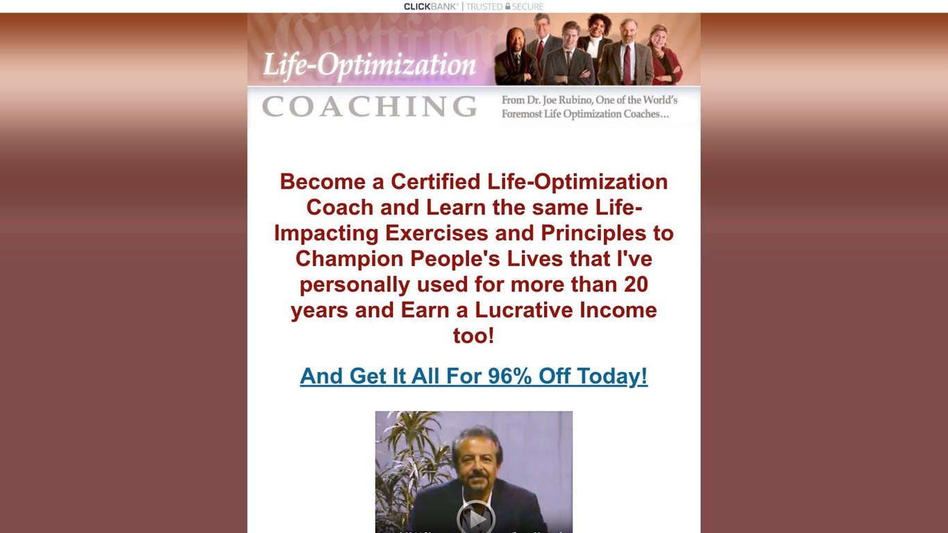 Life Optimization Coaching Certification Program