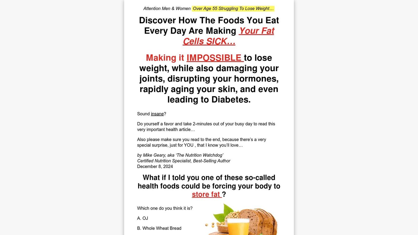 4 Offers: Fat Burning Kitchen, 101 Anti-Aging Foods, TruthAboutAbs etc