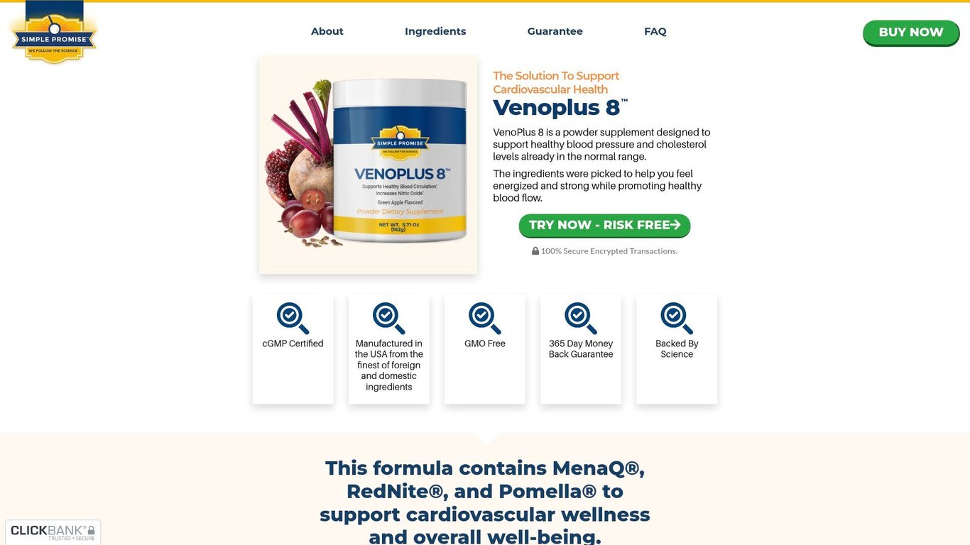 VENOPLUS 8 - TRENDING Heart Health & Nitric Oxide Offer